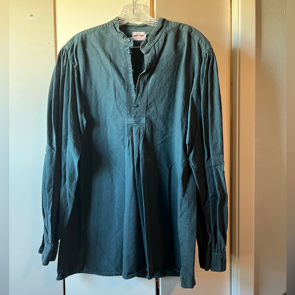 Casual Dusty Blue Button Down Shirt for Men